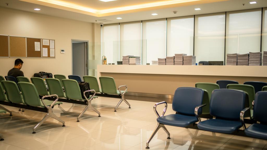 Salle d'attente d'un bureau d'immigration thaïlandais