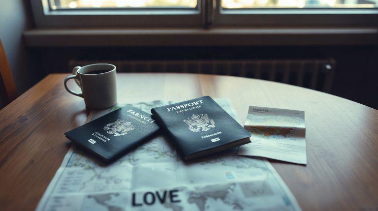 Passeport français expiré posé sur une carte d'Europe