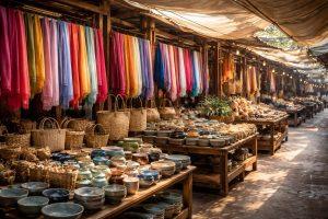 Touriste étrangère dans un marché de Bangkok